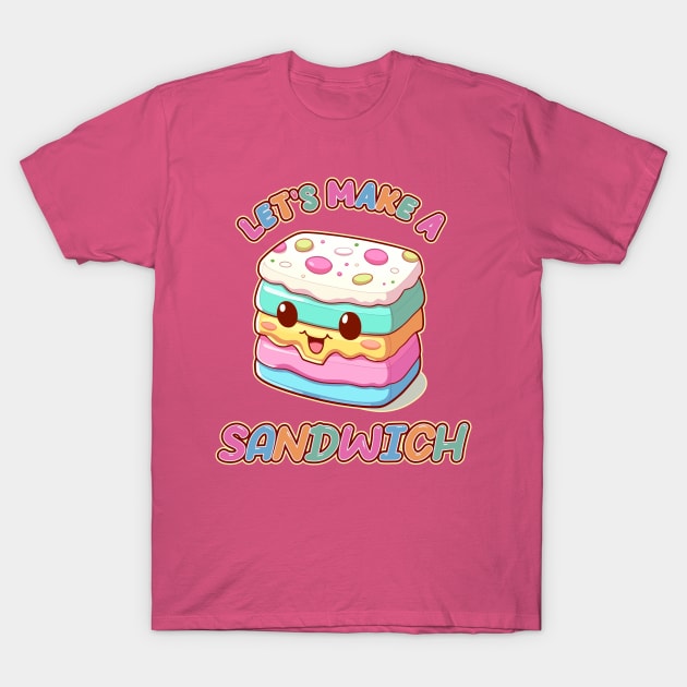 Let's Make a Sandwich? Kawaii Ice Cream Sandwich T-Shirt by DanielLiamGill